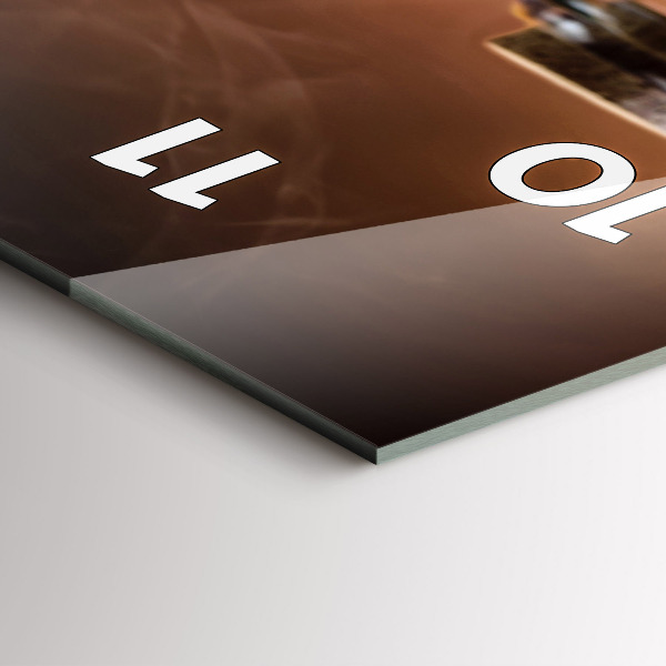 Horloge rectangulaire verticale 'Le cœur culinaire de l''Italie'