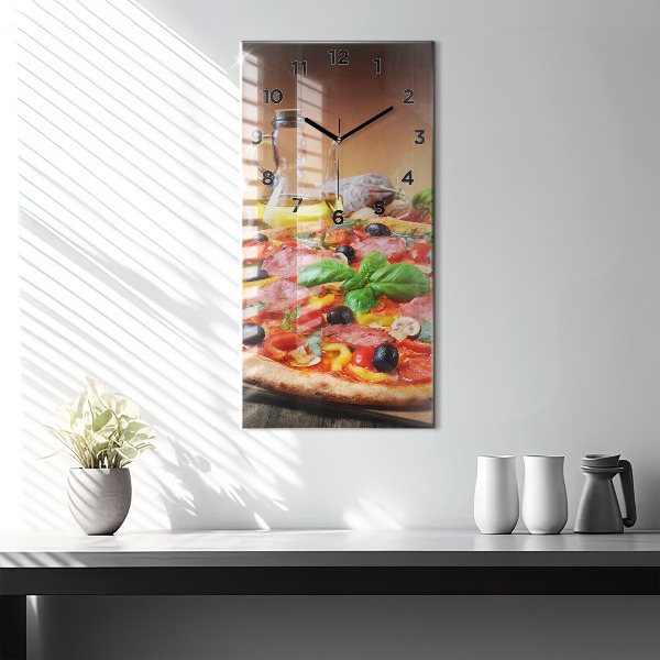 Horloge rectangulaire verticale 'Le cœur culinaire de l''Italie'