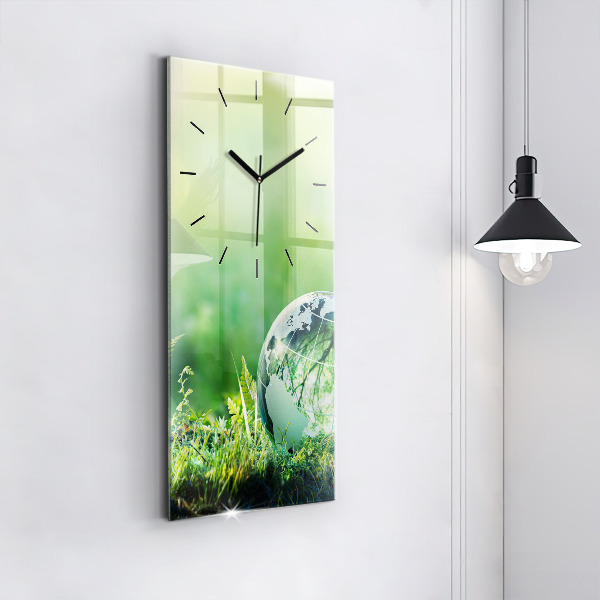 Horloge rectangulaire verticale Globe