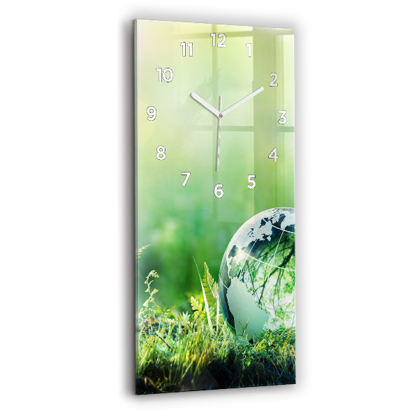 Horloge rectangulaire verticale Globe