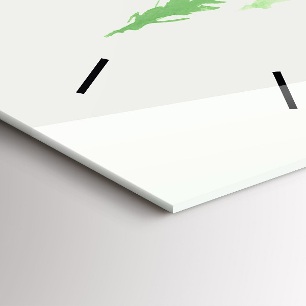 Horloge rectangulaire verticale Peinture de forêt verte