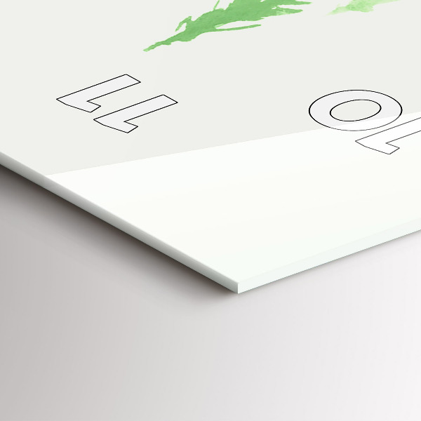 Horloge rectangulaire verticale Peinture de forêt verte