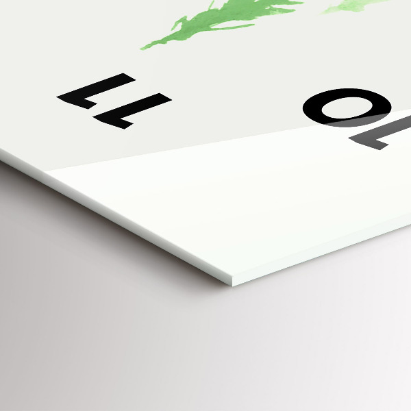 Horloge rectangulaire verticale Peinture de forêt verte