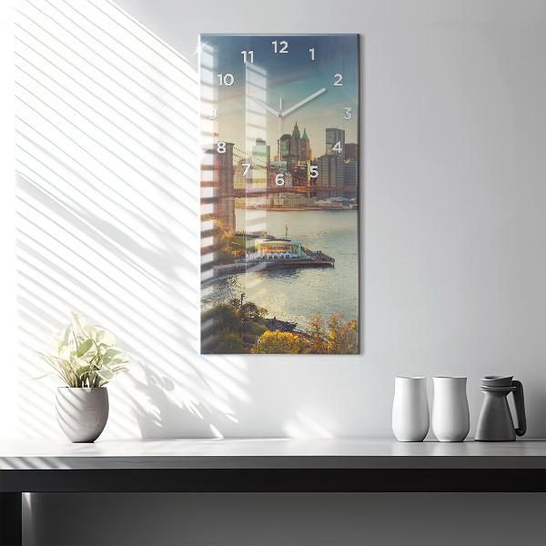 Horloge rectangulaire verticale New York Manhattan