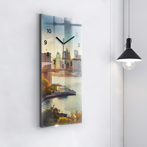 Horloge rectangulaire verticale New York Manhattan