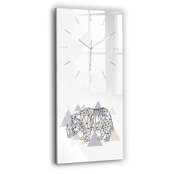 Horloge rectangulaire verticale Motif géométrique