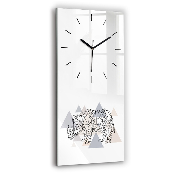 Horloge rectangulaire verticale Motif géométrique