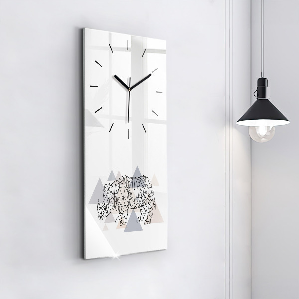 Horloge rectangulaire verticale Motif géométrique