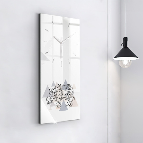 Horloge rectangulaire verticale Motif géométrique