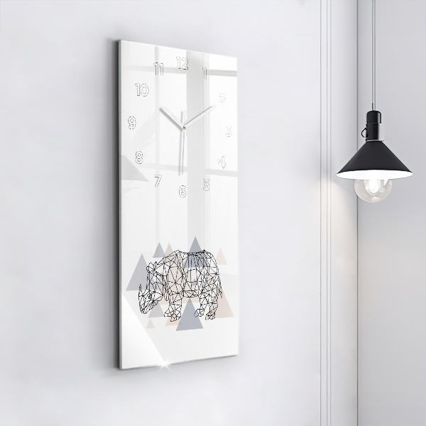 Horloge rectangulaire verticale Motif géométrique