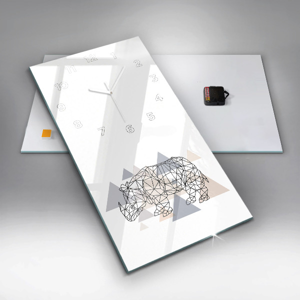 Horloge rectangulaire verticale Motif géométrique