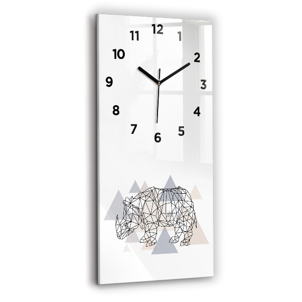 Horloge rectangulaire verticale Motif géométrique