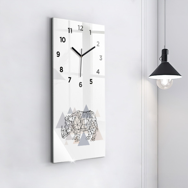 Horloge rectangulaire verticale Motif géométrique