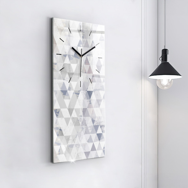 Horloge rectangulaire verticale Motif géométrique
