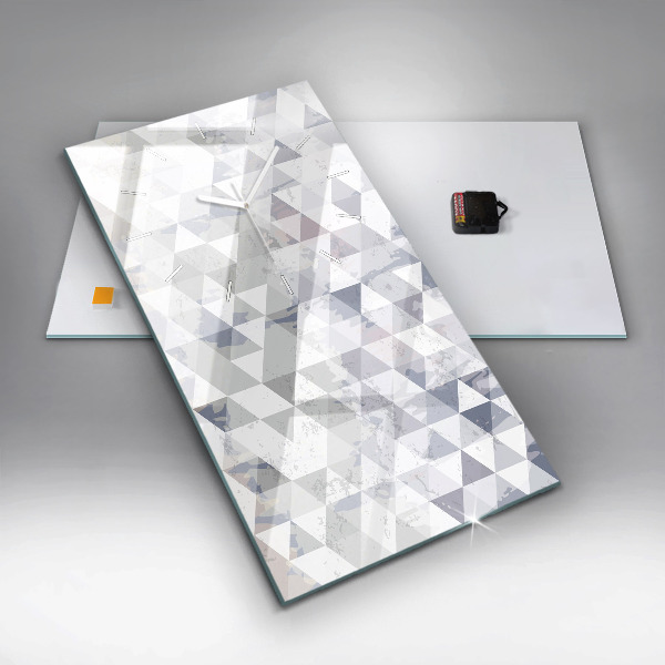 Horloge rectangulaire verticale Motif géométrique