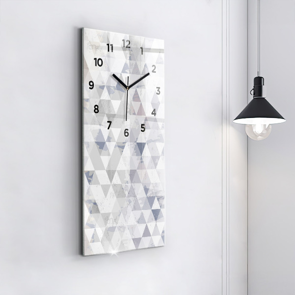 Horloge rectangulaire verticale Motif géométrique