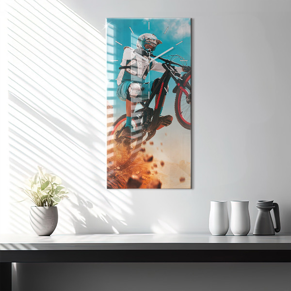 Horloge rectangulaire verticale Cascadeur et adrénaline