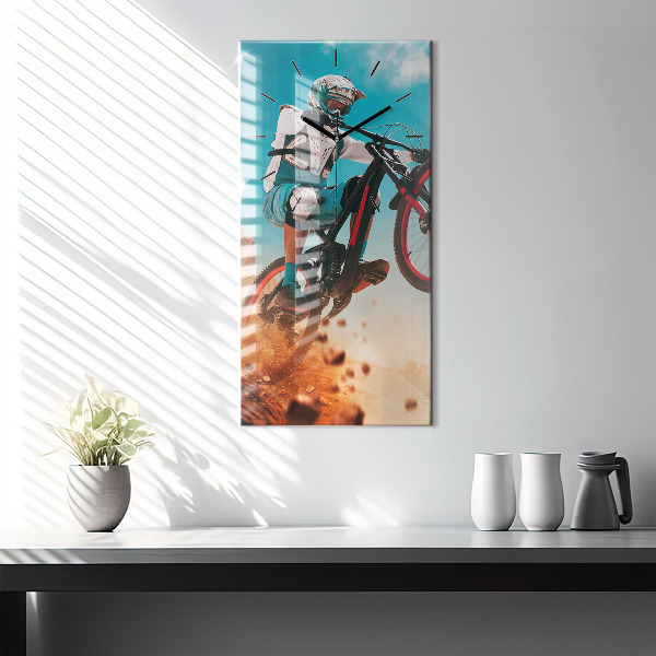 Horloge rectangulaire verticale Cascadeur et adrénaline