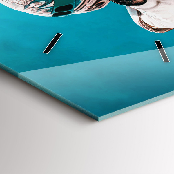 Horloge rectangulaire verticale Cascadeur et adrénaline