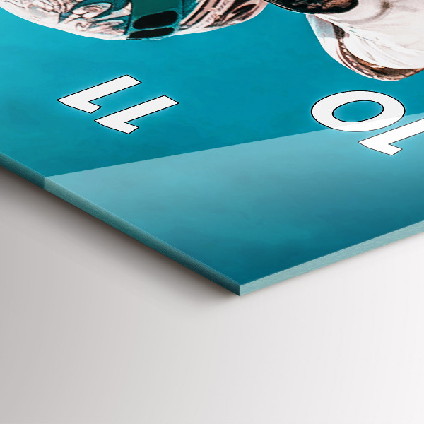 Horloge rectangulaire verticale Cascadeur et adrénaline