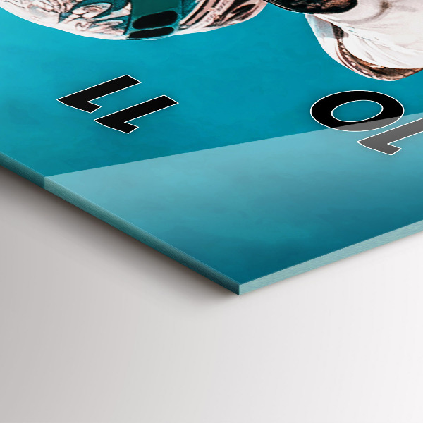 Horloge rectangulaire verticale Cascadeur et adrénaline