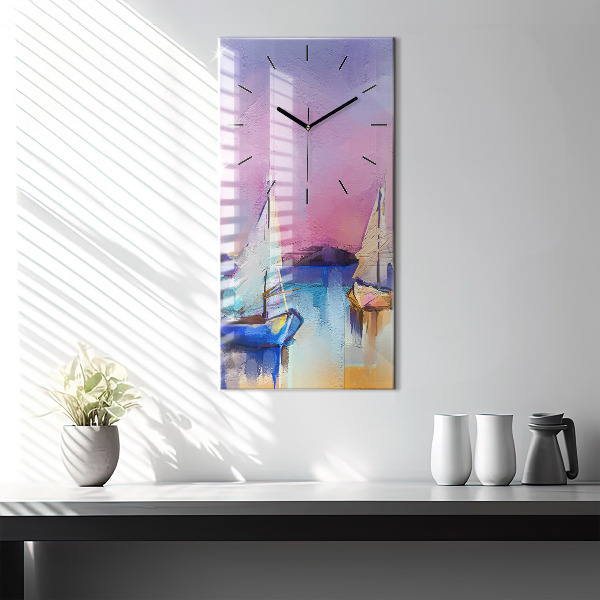 Horloge rectangulaire verticale Paysage marin