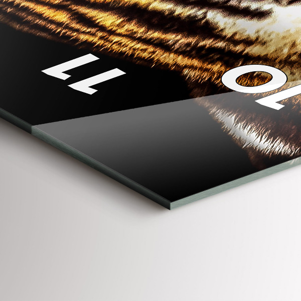 Horloge rectangulaire verticale Tigre - regard sauvage