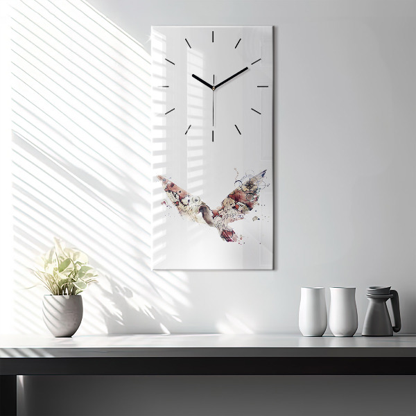 Horloge rectangulaire verticale Vue abstraite