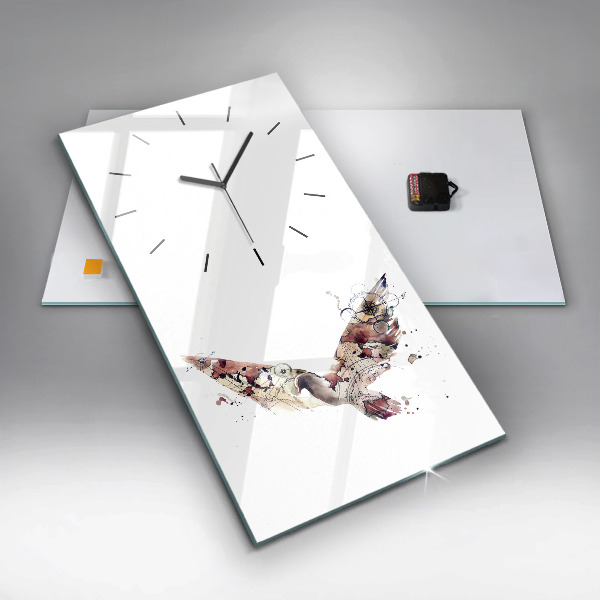 Horloge rectangulaire verticale Vue abstraite