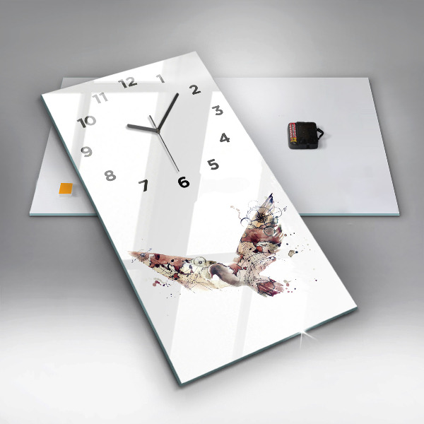Horloge rectangulaire verticale Vue abstraite