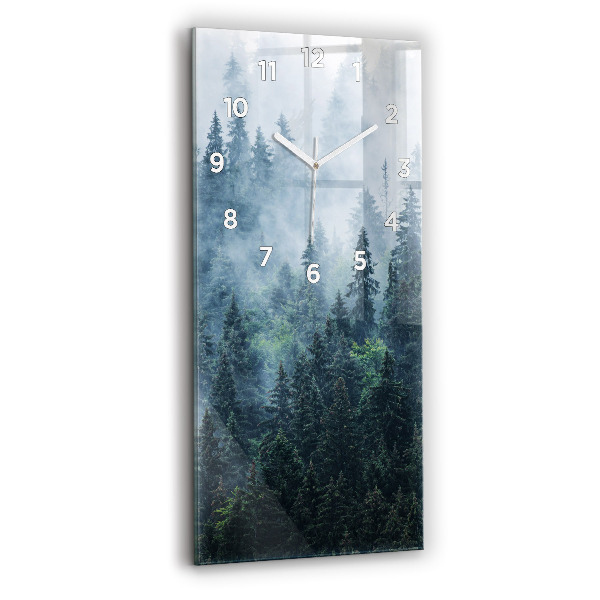 Horloge murale verticale Paysage de montagne brumeux