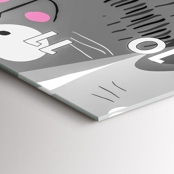 Horloge murale verticale Motif avec des chats