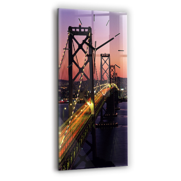 Horloge rectangulaire verticale Coucher de soleil aux États-Unis