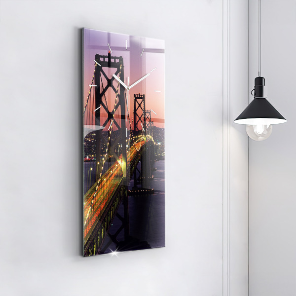 Horloge rectangulaire verticale Coucher de soleil aux États-Unis