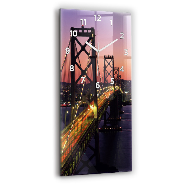 Horloge rectangulaire verticale Coucher de soleil aux États-Unis