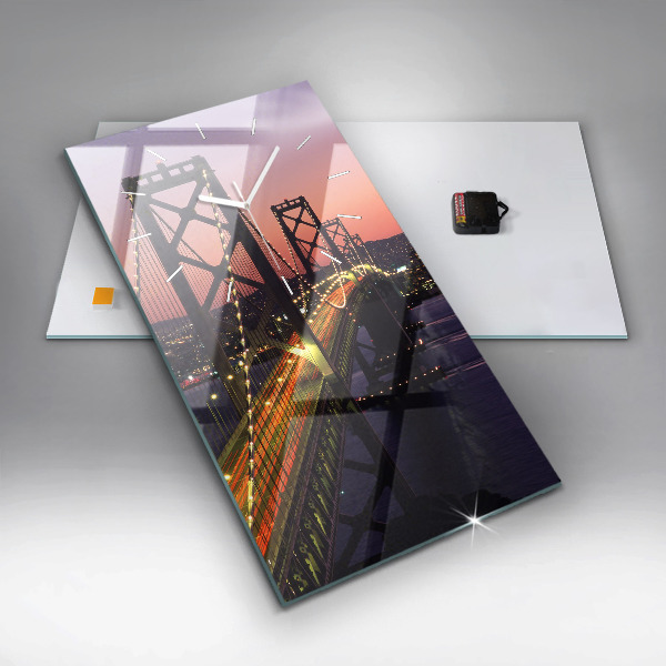 Horloge rectangulaire verticale Coucher de soleil aux États-Unis