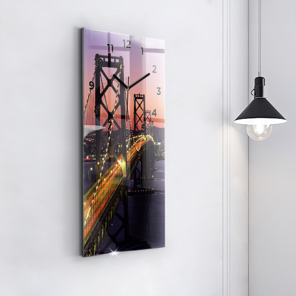 Horloge rectangulaire verticale Coucher de soleil aux États-Unis