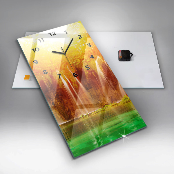 Horloge murale verticale Vue de la cascade