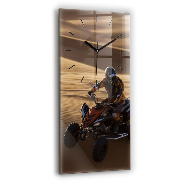 Horloge rectangulaire verticale Quad dans le désert