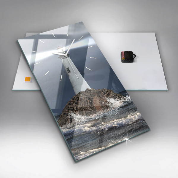 Horloge rectangulaire verticale Phare