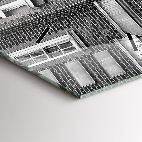 Horloge rectangulaire verticale Bus rouge à impériale