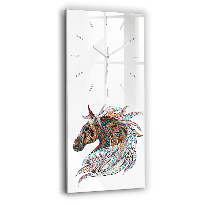 Horloge murale verticale Illustration de cheval