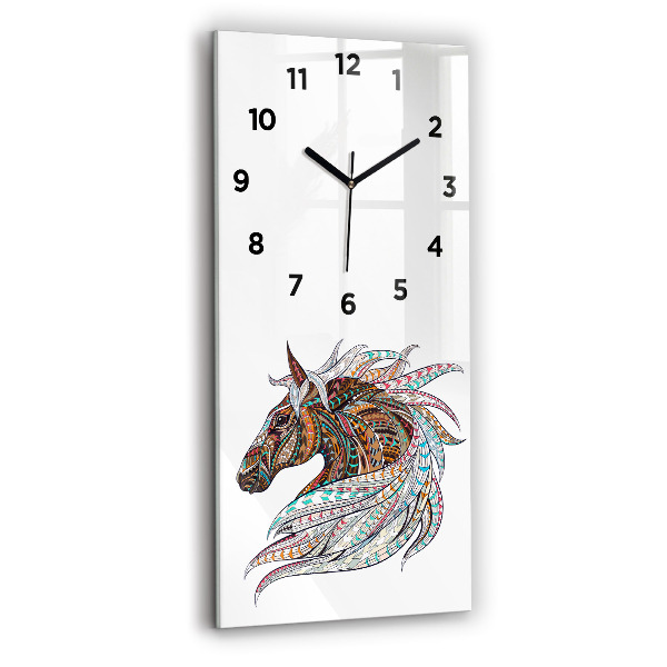 Horloge murale verticale Illustration de cheval