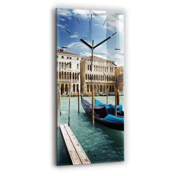 Horloge rectangulaire verticale Gondoles Venise Italie