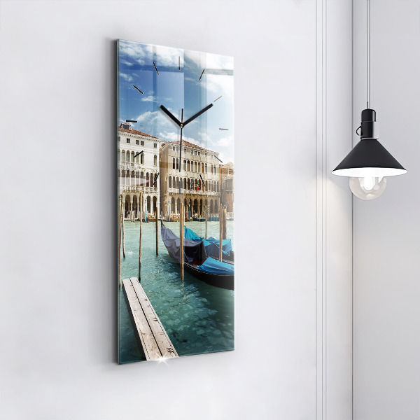 Horloge rectangulaire verticale Gondoles Venise Italie
