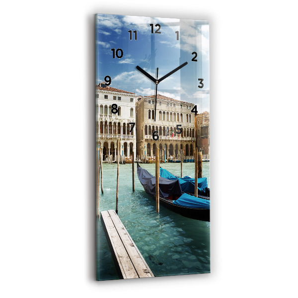 Horloge rectangulaire verticale Gondoles Venise Italie