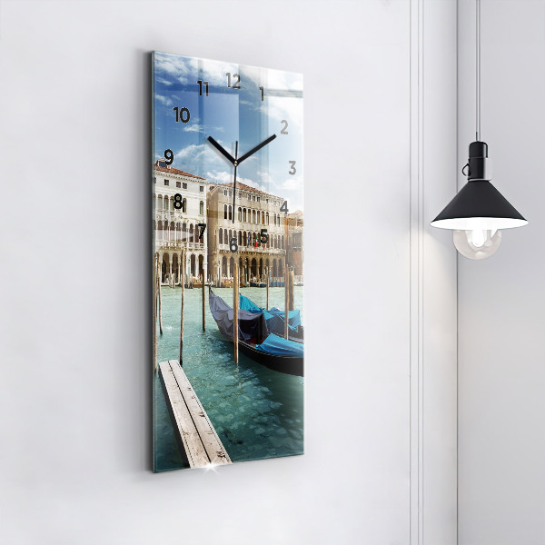 Horloge rectangulaire verticale Gondoles Venise Italie