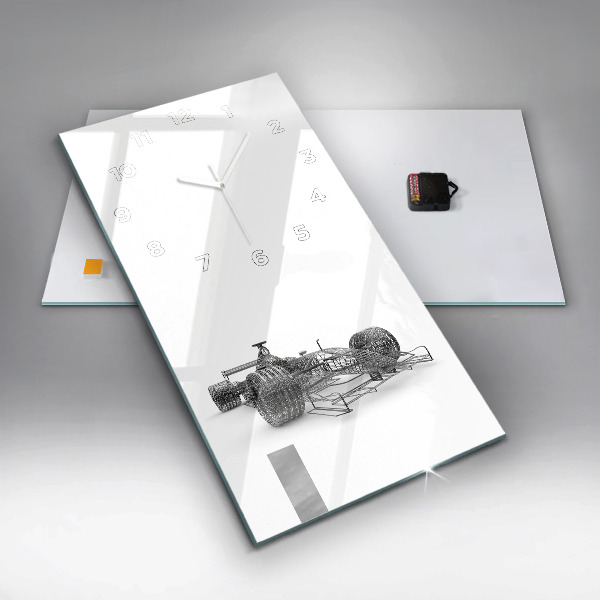 Horloge rectangulaire verticale conception de voiture de F1
