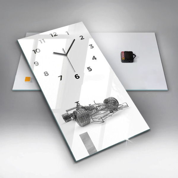 Horloge rectangulaire verticale conception de voiture de F1