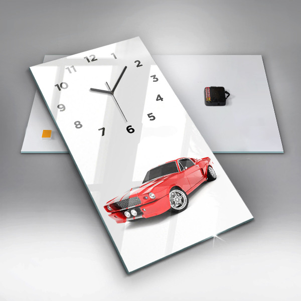 Horloge rectangulaire verticale Voiture de sport